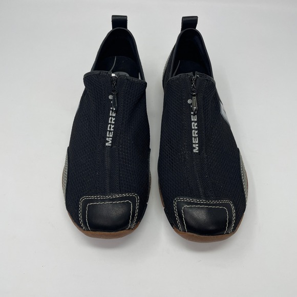 Merrell Barrado Black Mesh Zip Up Slip On Performance Minimalist Shoes J73426 10 - Picture 5 of 9